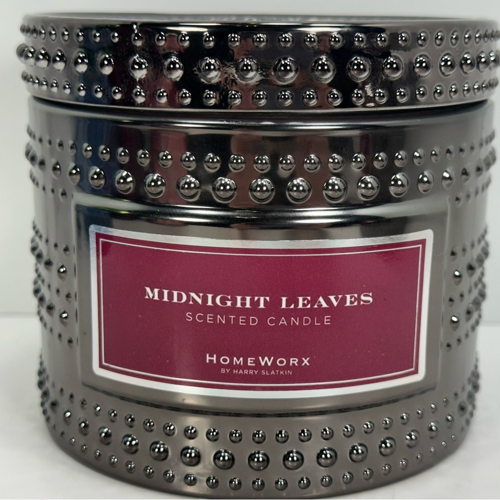 NEW - HomeWorx by Harry Slatkin Midnight Leaves 4-Wick Candle